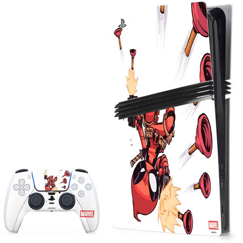 Marvel Deadpool Babypool Shooting PS5 Pro Bundle Skin